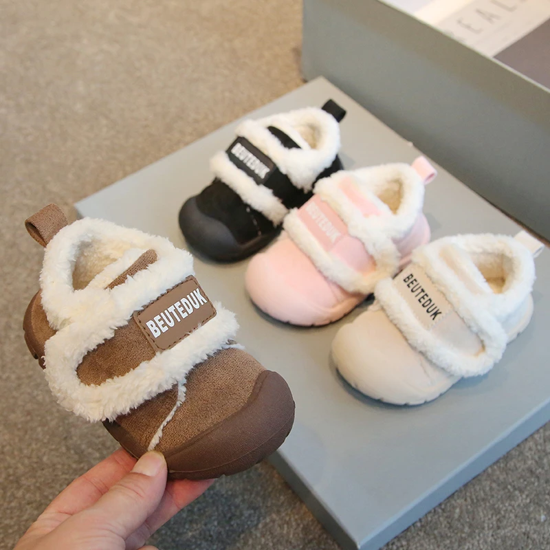 BEUTE DUCK冬季新款童鞋加绒棉鞋儿童雪地靴男童抗寒女童冬天鞋子