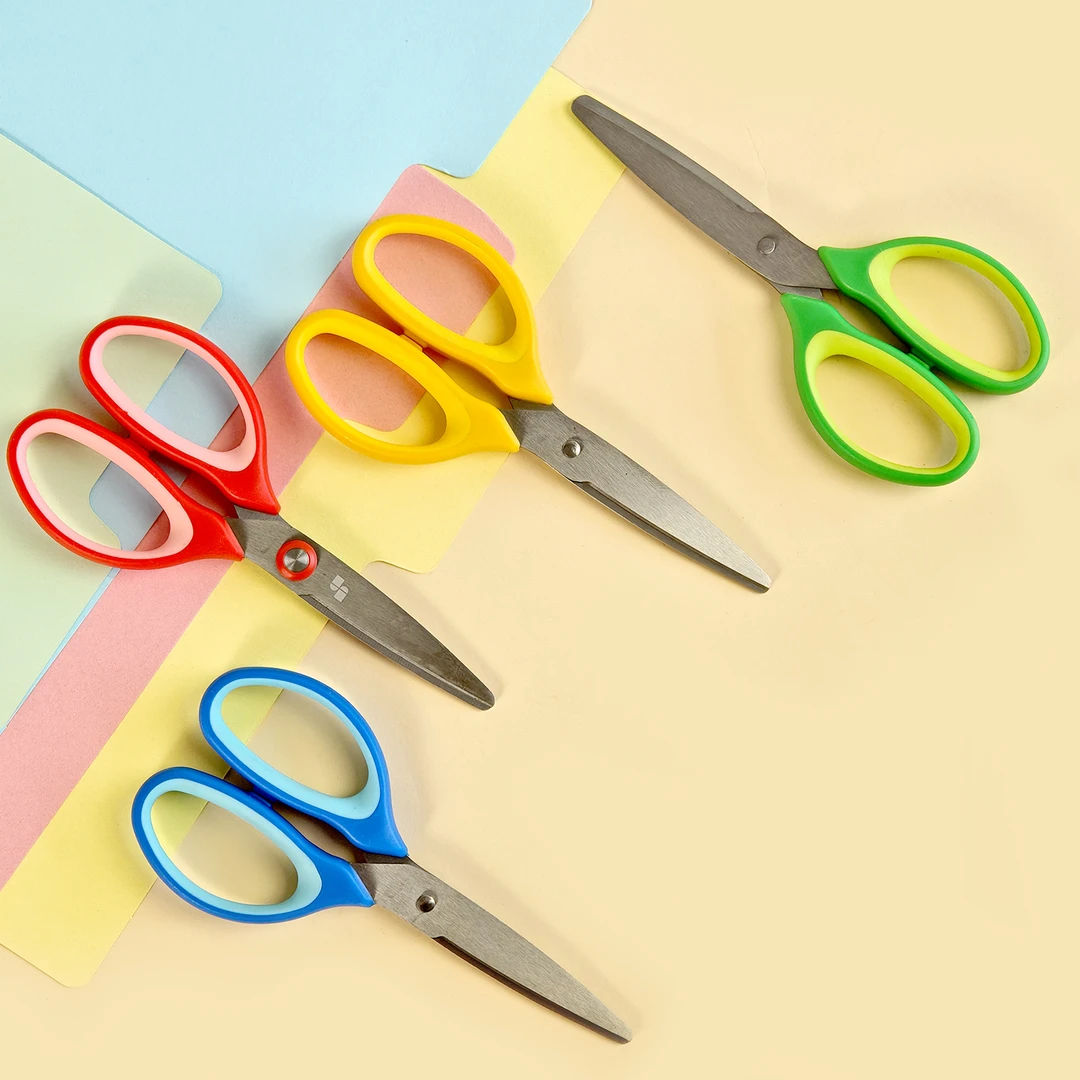 三木儿童不锈钢家用剪刀多功能裁缝剪学生手工适用可爱