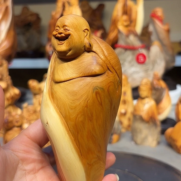 柏木太行崖柏弥勒佛