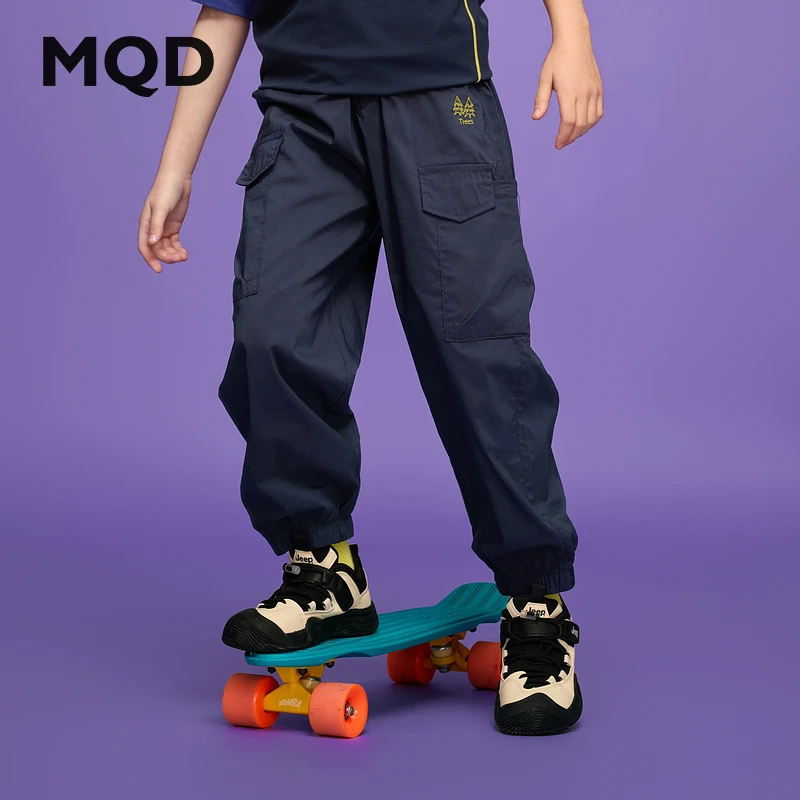 MQD童装25夏季新品工装大口袋轻量化露营登山裤休闲裤9652W1545