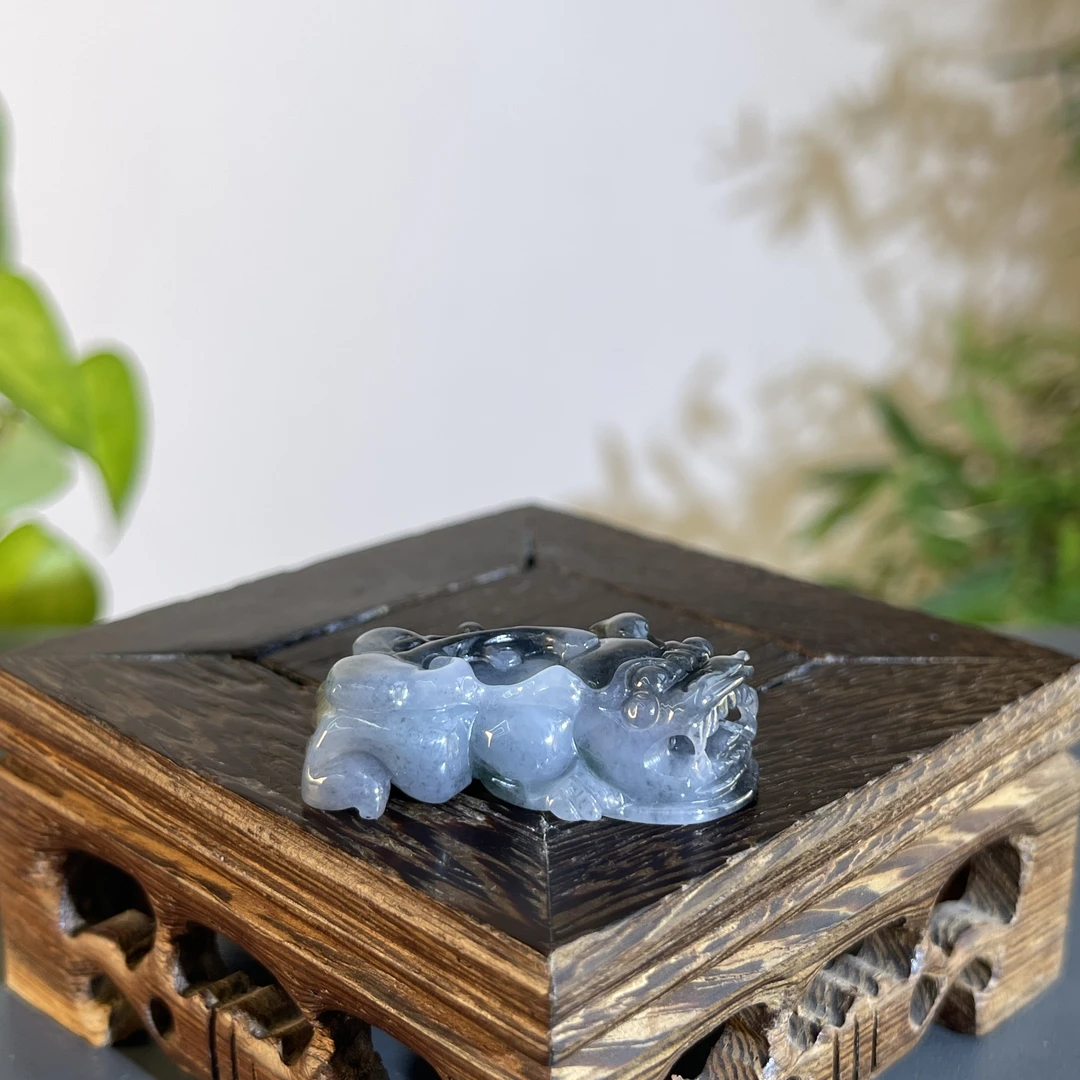 JTB18-27 天然缅甸翡翠A货 乌鸡-貔貅