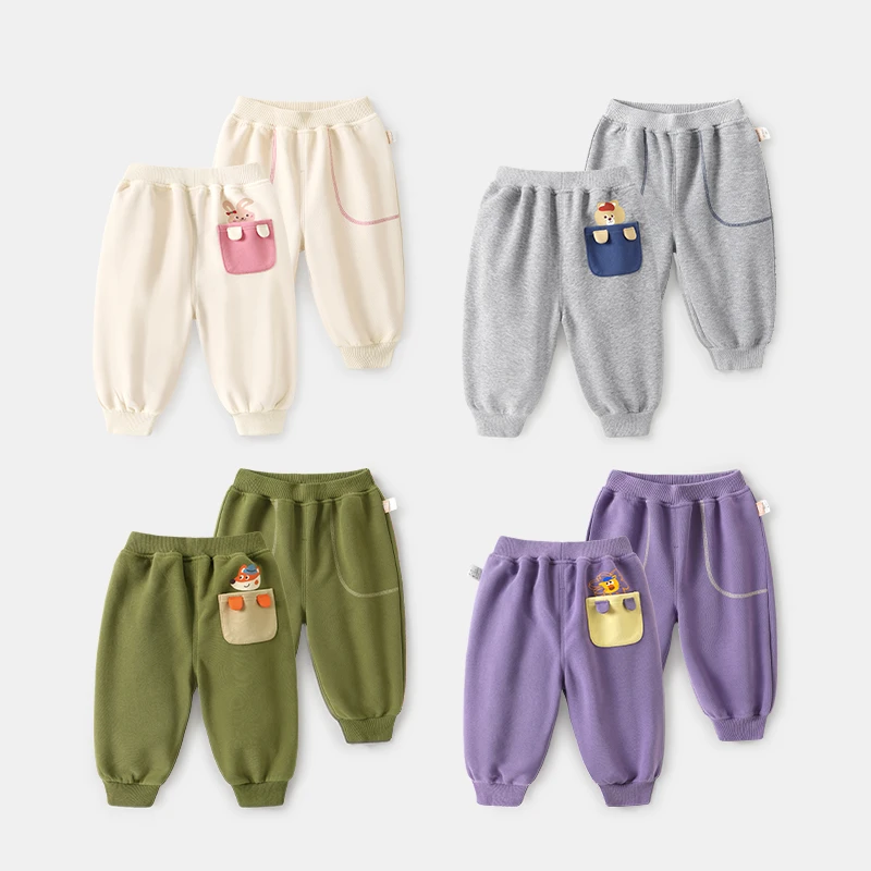 【现货】婴儿针织长裤春装春秋儿童男童女宝宝小童休闲裤洋气Y9680