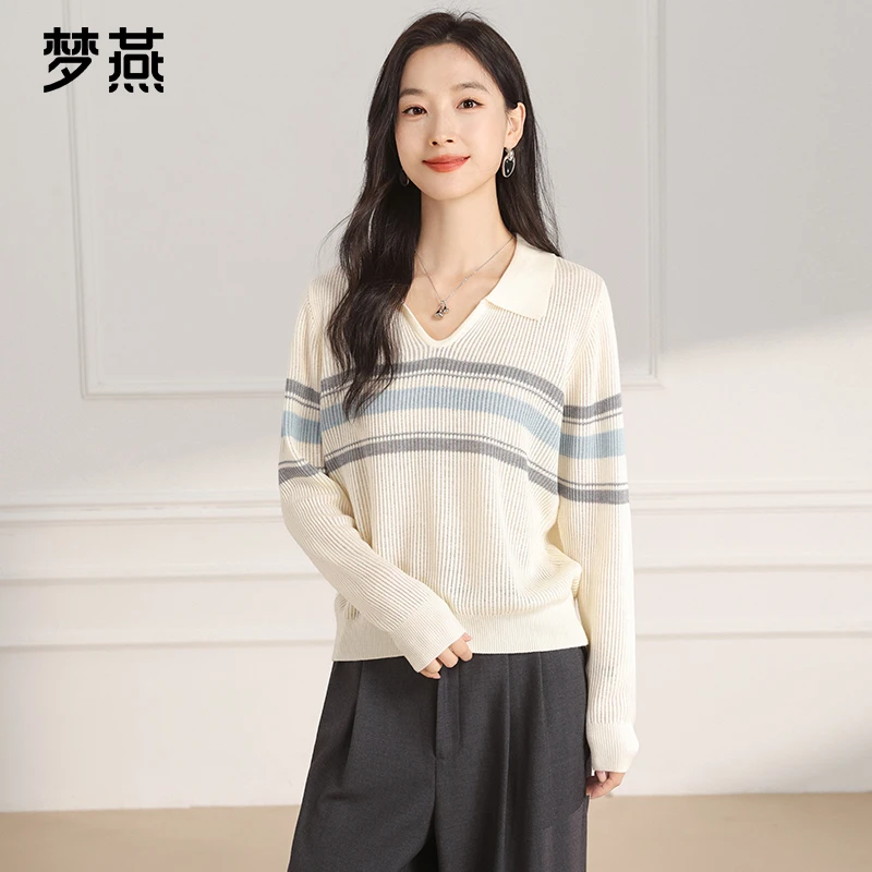 梦燕春秋女时尚百搭气质大方宽松休闲舒适简约显瘦毛衫AC04B5030D