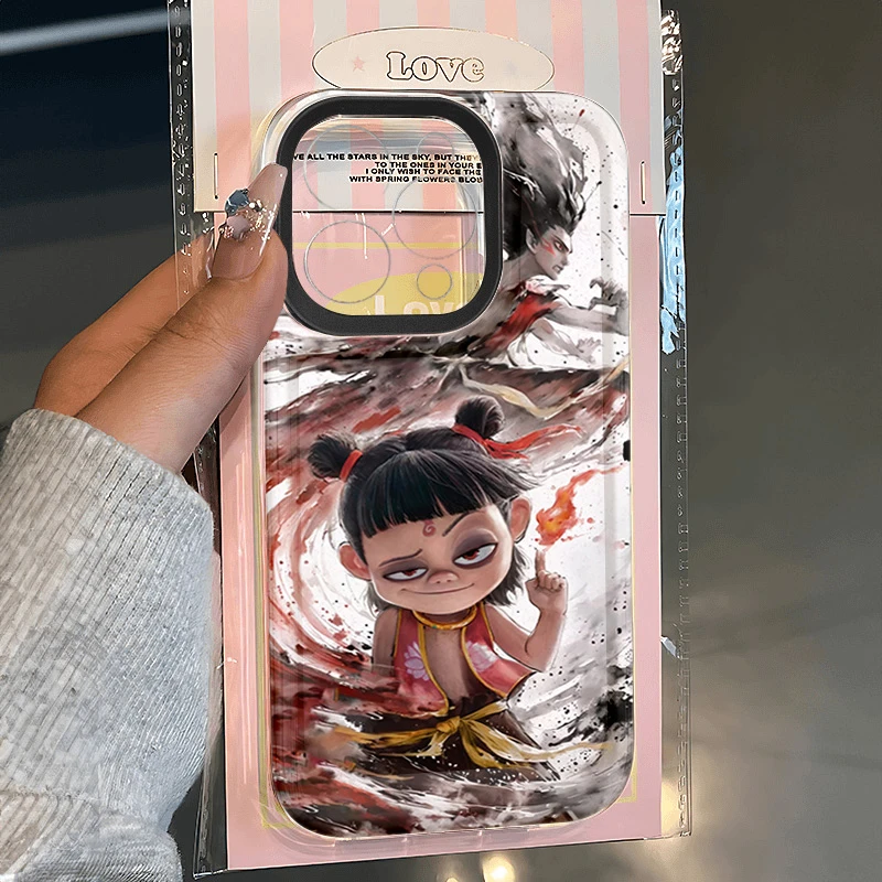 水墨风哪吒适用苹果16 15手机壳iPhone13promax防摔14 12男女软11