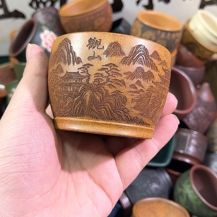 茶杯紫砂全手工紫砂主人杯