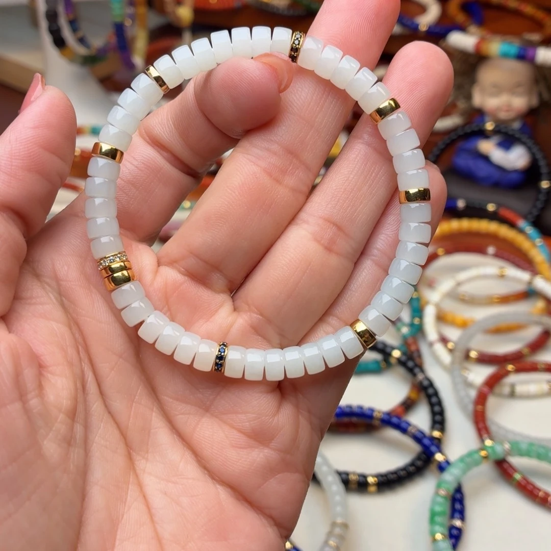 和田玉（白玉）未镶嵌手链男女