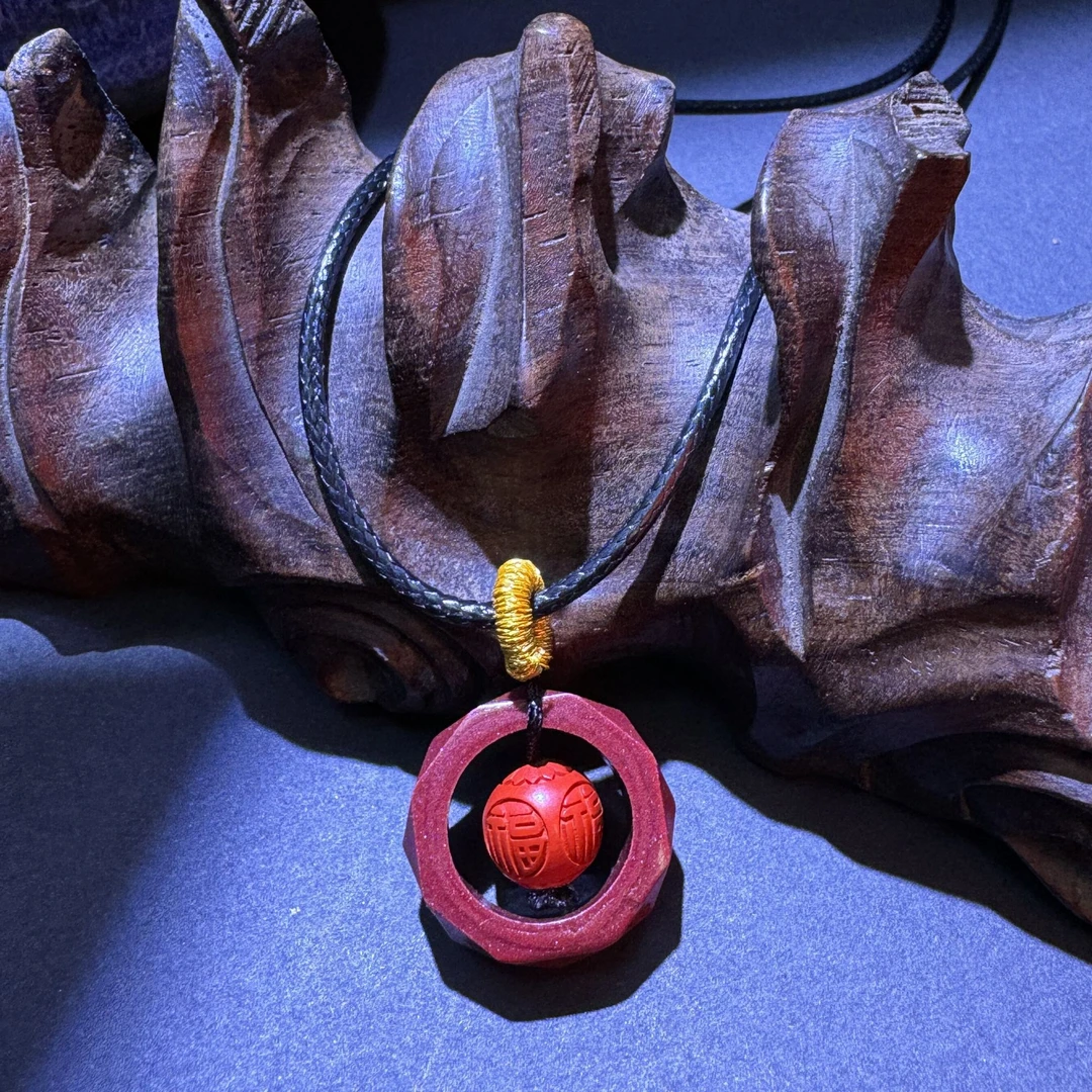 含辰砂工艺品 朱砂时来运转吊坠男女挂件蛇年饰品礼物