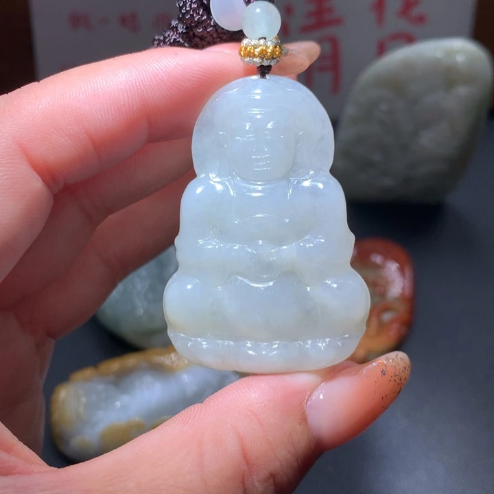 翡翠未镶嵌颈饰保真天然A货翡翠