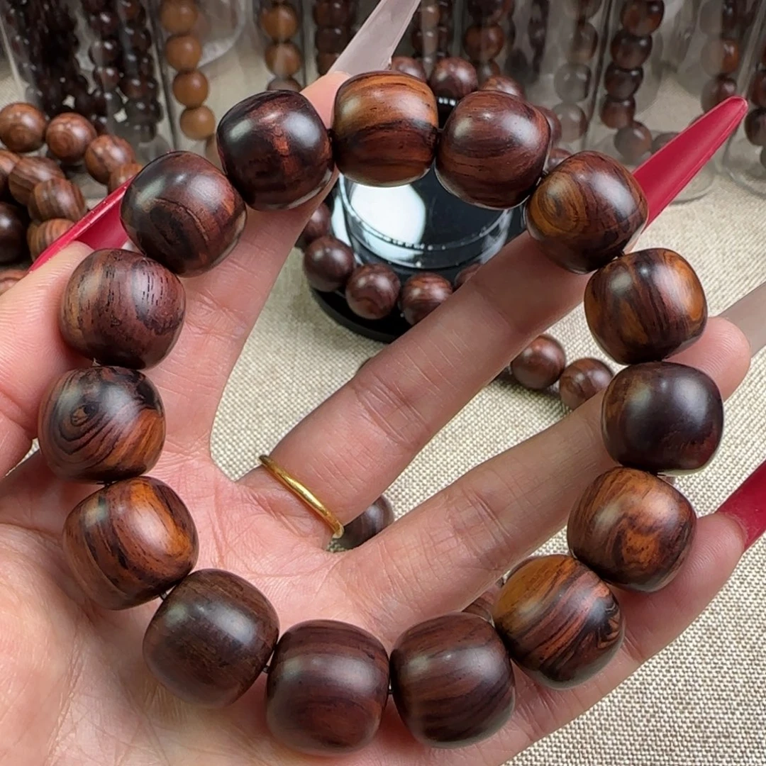 黄花梨/降香黄檀手串/手链野料黑线乱纹