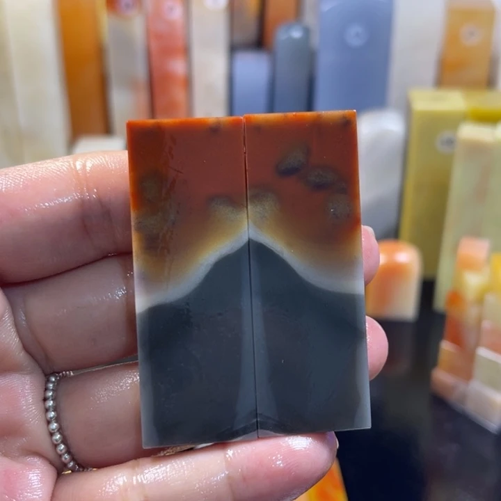 青田石印石老挝石牌牌 对牌