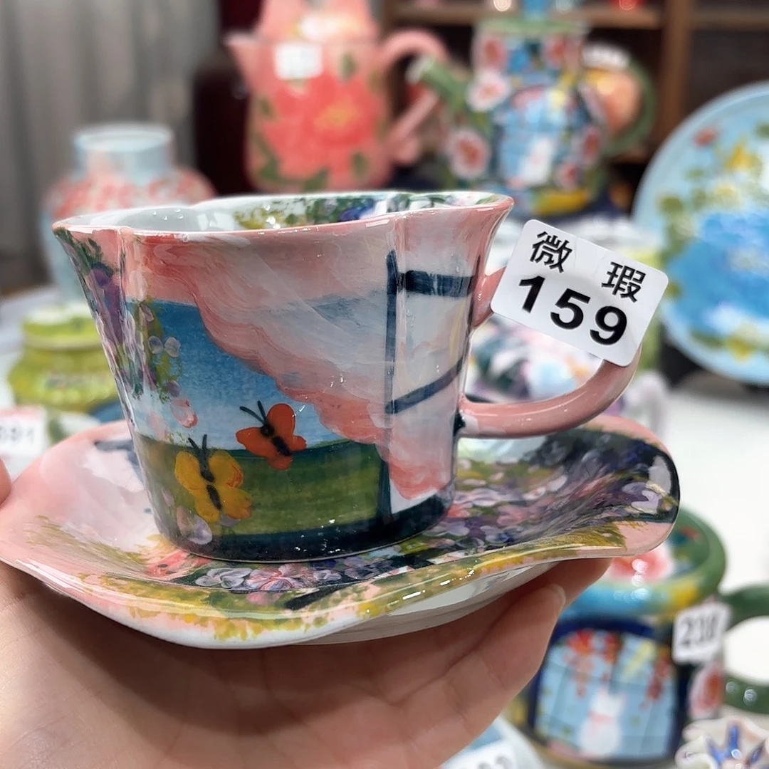 景德镇手绘高温釉下彩陶瓷茶具