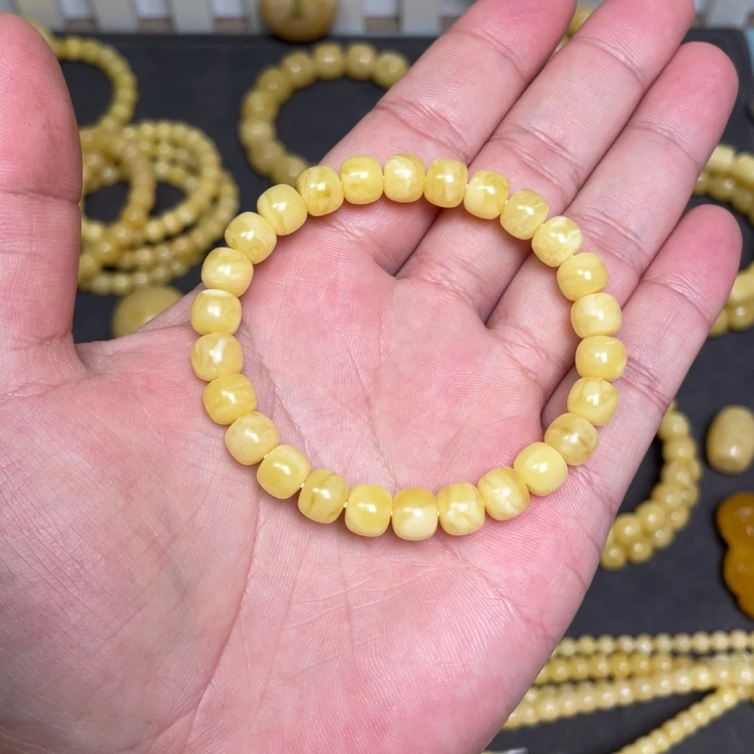 蜜蜡未镶嵌裸石蜜蜡手串8mm