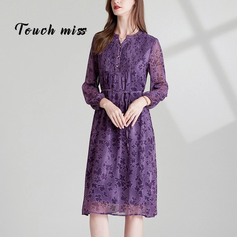 TOUCH MISS轻奢高端加大码女装2025春秋季新款胖mm宽松显瘦遮肚子