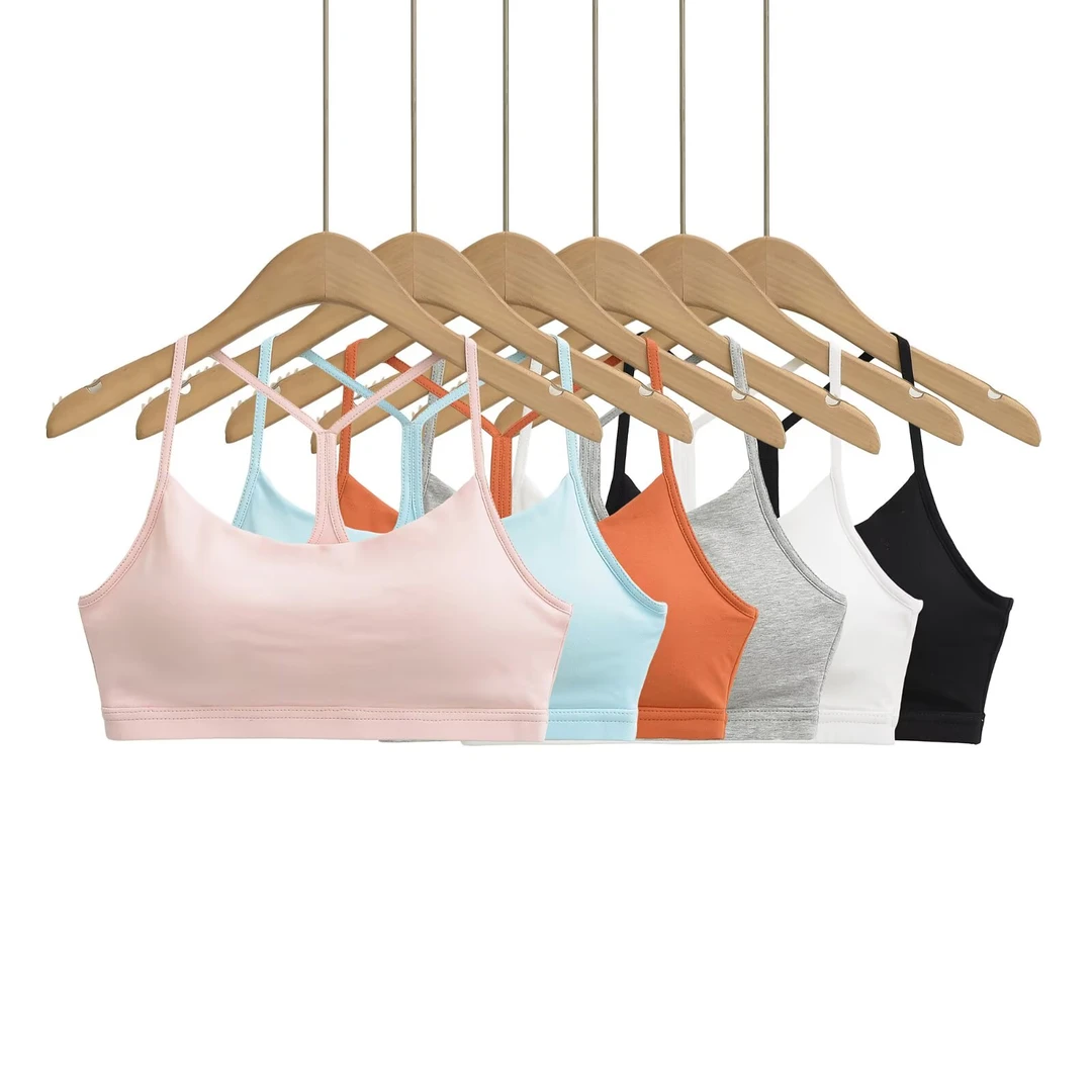 小胸聚拢隐形露背一体吊带美背内衣夏天外穿短款内搭无痕