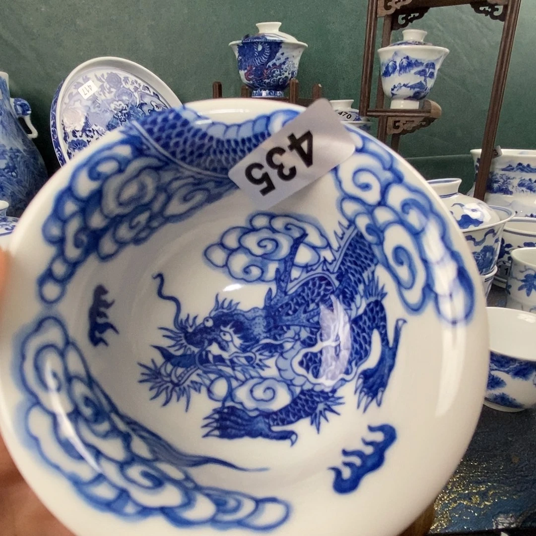 瓷片景德镇手绘青花茶器435