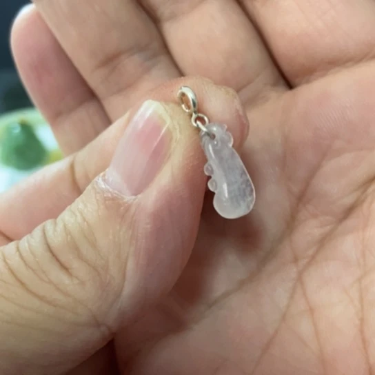 翡翠银S925镶嵌颈饰福瓜