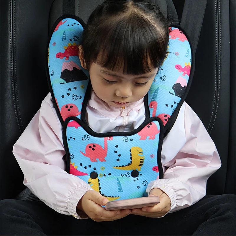 跨境用品汽车安全带调节固定器护肩套护肚可爱卡通印花批发