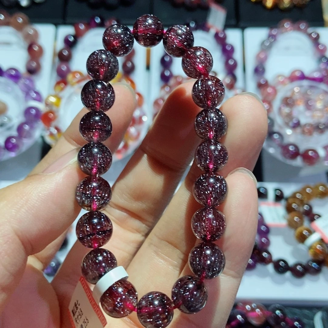 未镶嵌手链水晶黑红超9.8