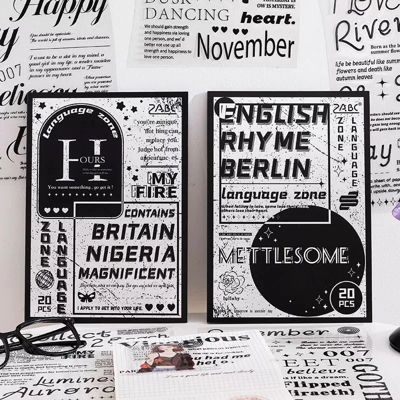 言系地带英文贴纸本