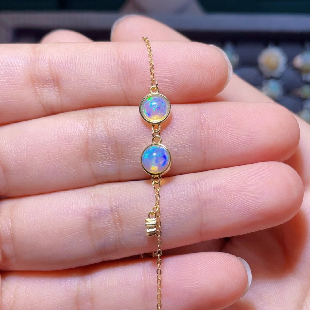 欧泊手链）银S925镶嵌