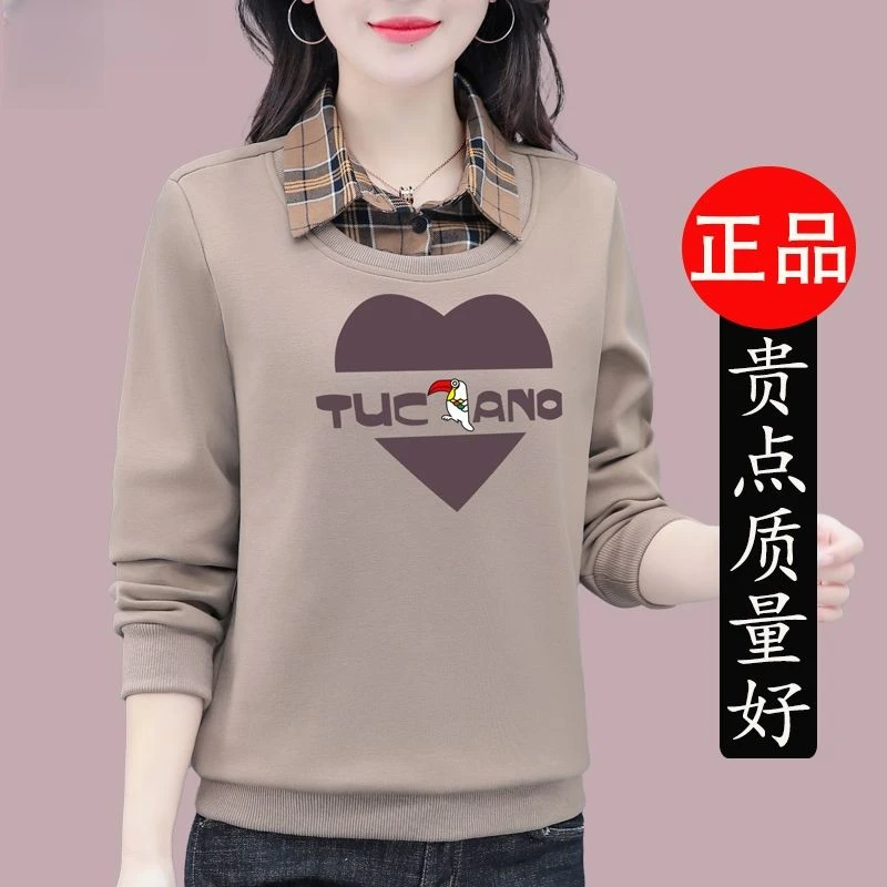 【正品】春秋卫衣女新款圆领女卫衣女款打底衫运动卫衣长袖加绒上衣