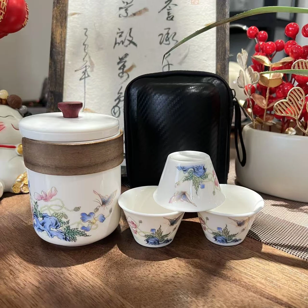 虞美人 陶瓷 一壶三杯 旅行套 C0630