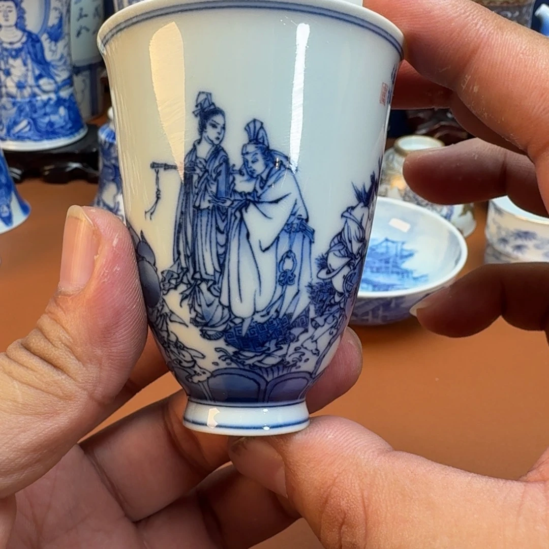 威***穷杯子景德镇全手工手绘陶瓷