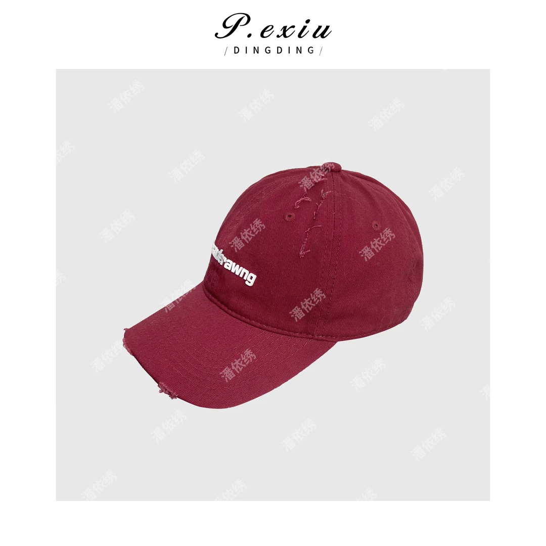 水洗复古破洞做旧百搭棒球帽鸭舌帽 CF3395