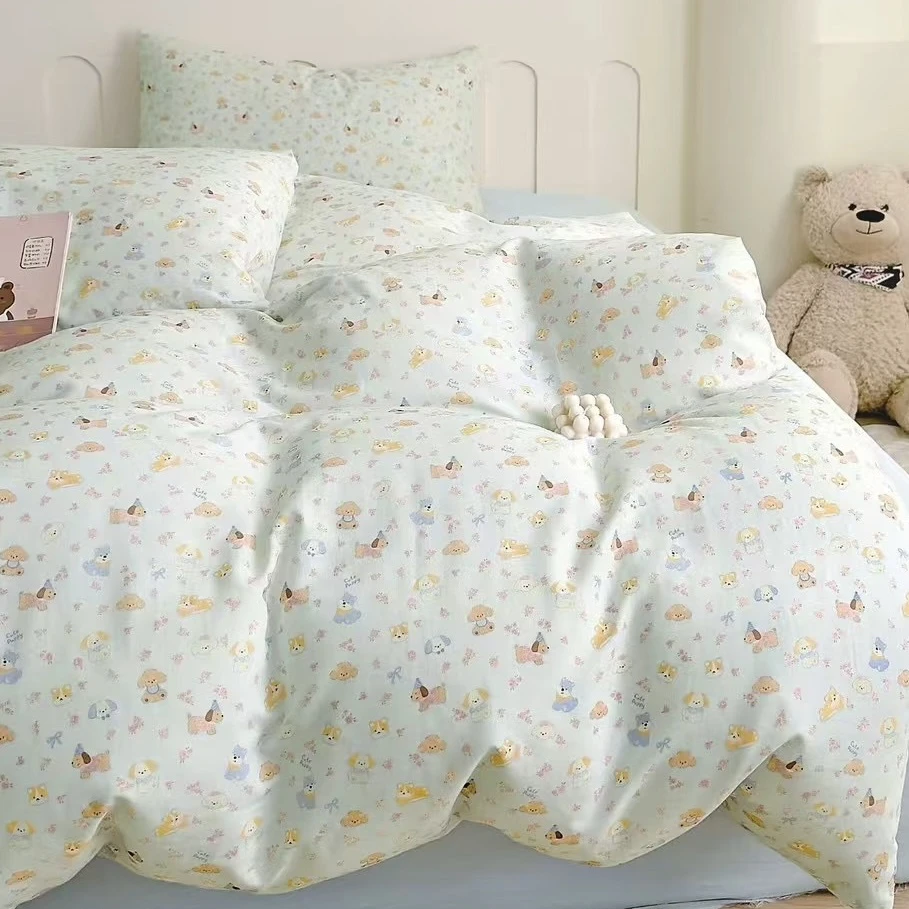 全棉双层纱四件套纯棉纱布软糯透气小清新4件套