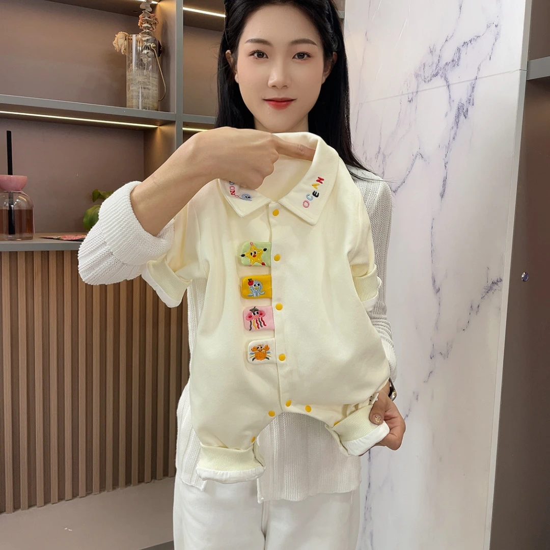 【沾沾】春秋款海底小纵队哈衣哈衣婴幼儿长袖可爱卡通男女宝宝双层