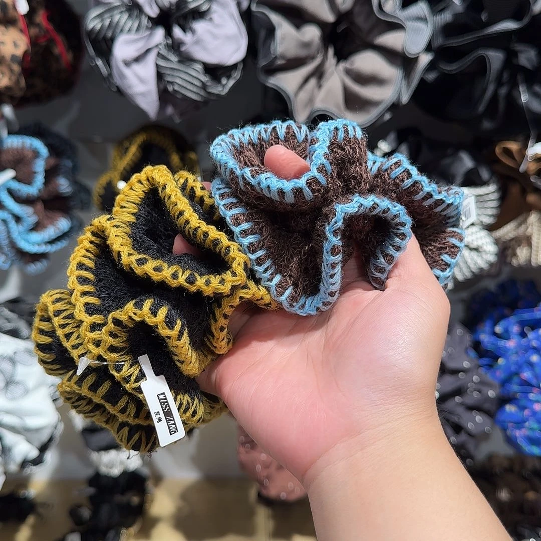 非金属两个发圈毛线