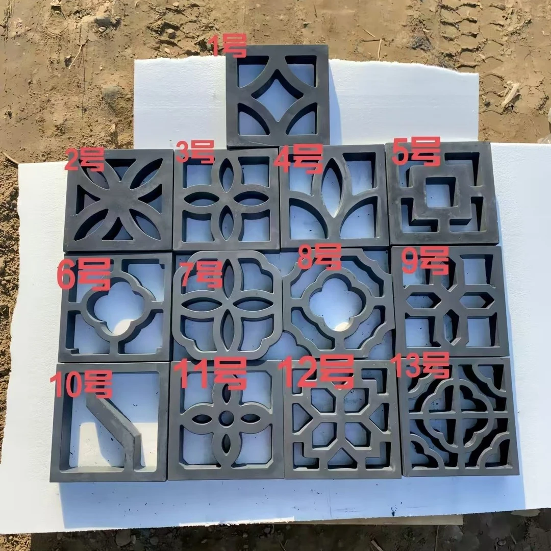 30水泥花窗 花格窗古建镂空花砖装饰中式庭院仿古隔断围墙砖雕
