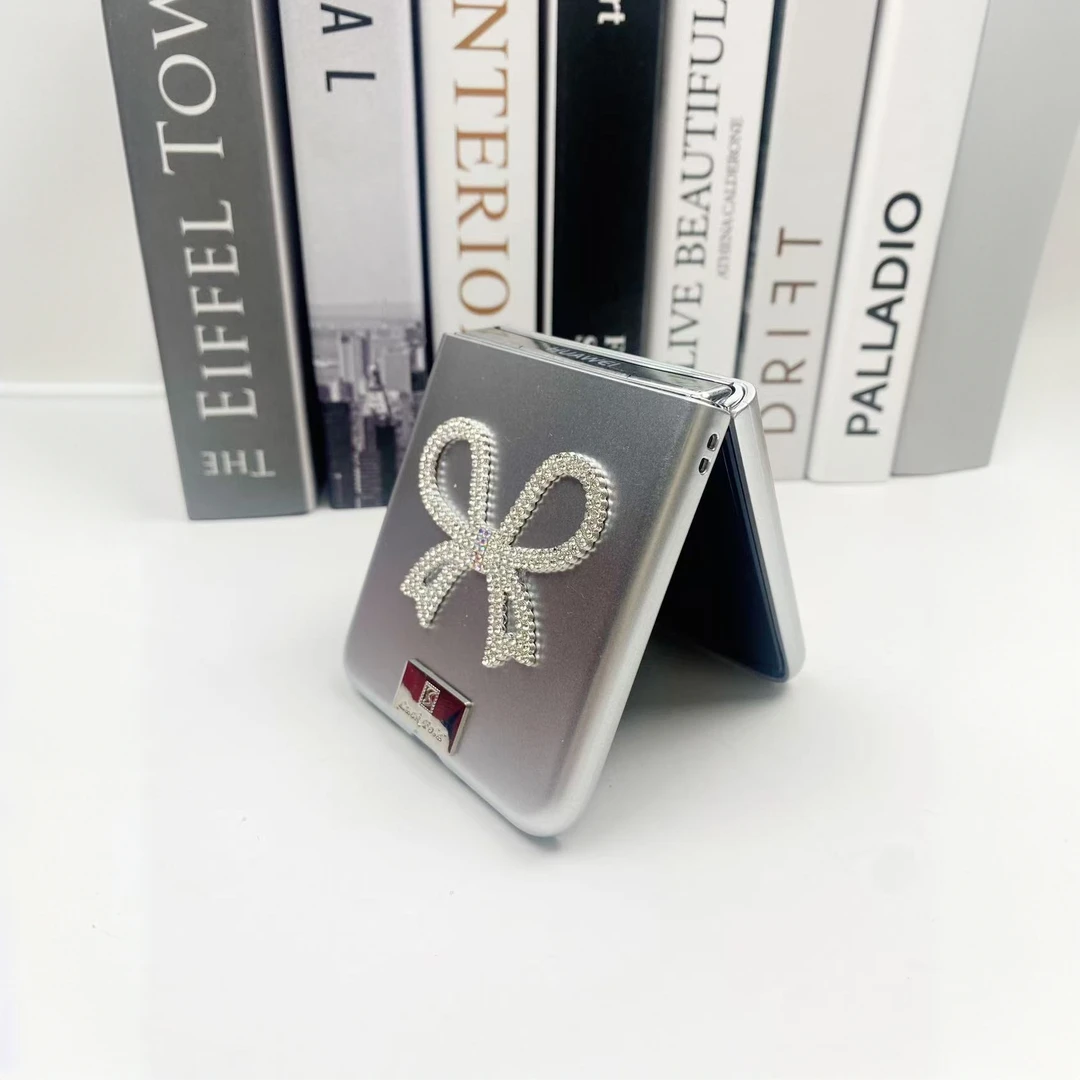 闪钻蝴蝶结折叠屏手机壳适用华为pocket2防摔硬壳时尚女款OPPO