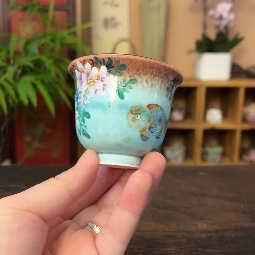 柴烧手工手绘陶瓷