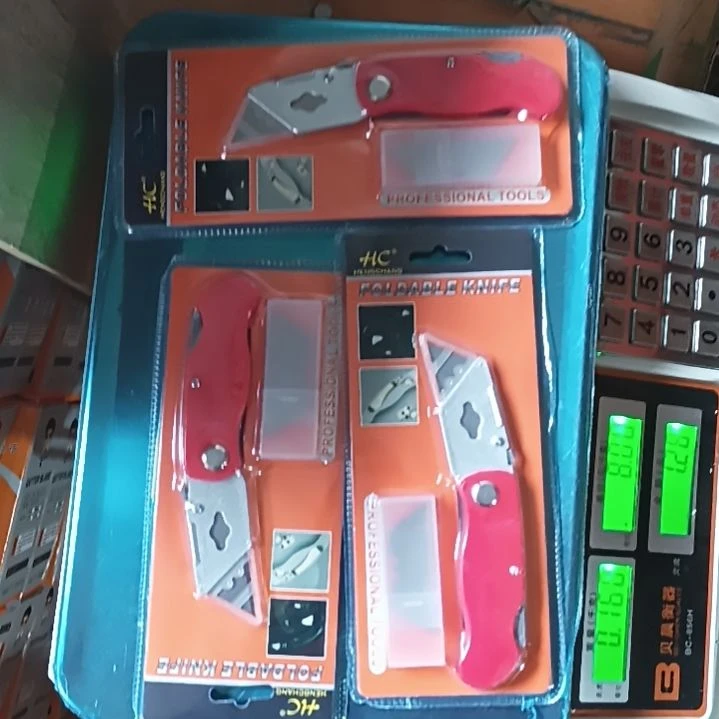 厚款电工折叠刀3把