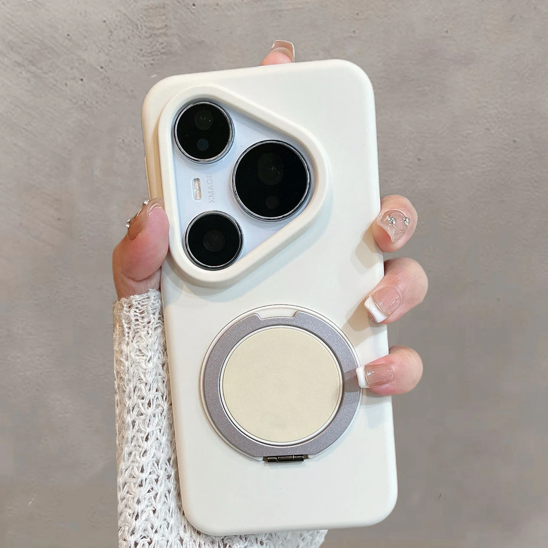 适用于华为pura80手机壳pura70液态pro硬壳pro+带支架磁吸充电p80