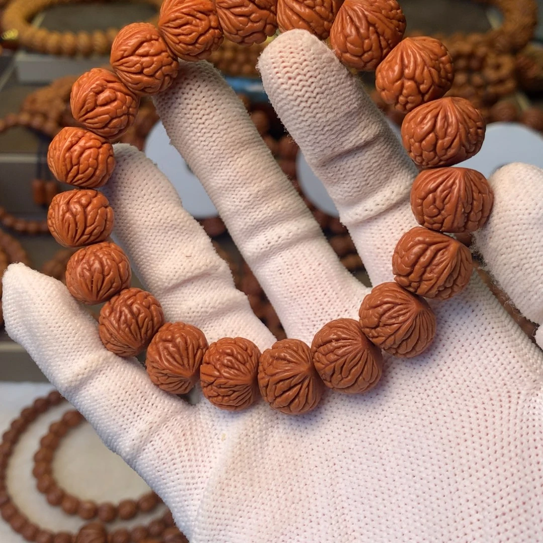 桃核手串秦岭龙纹