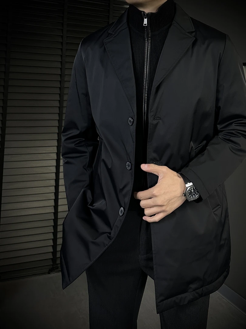 KING&GUCH【白鸭绒】秋冬季商务休闲时尚百搭假两件羽绒西服6503