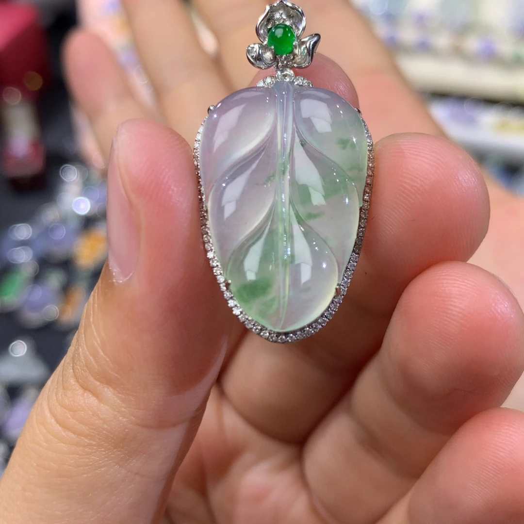 翡翠18K金镶嵌吊坠(不含链)签收后48小时鉴赏期