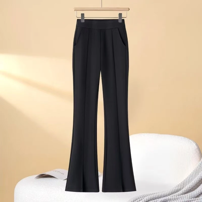 高腰微喇显瘦微喇裤9267