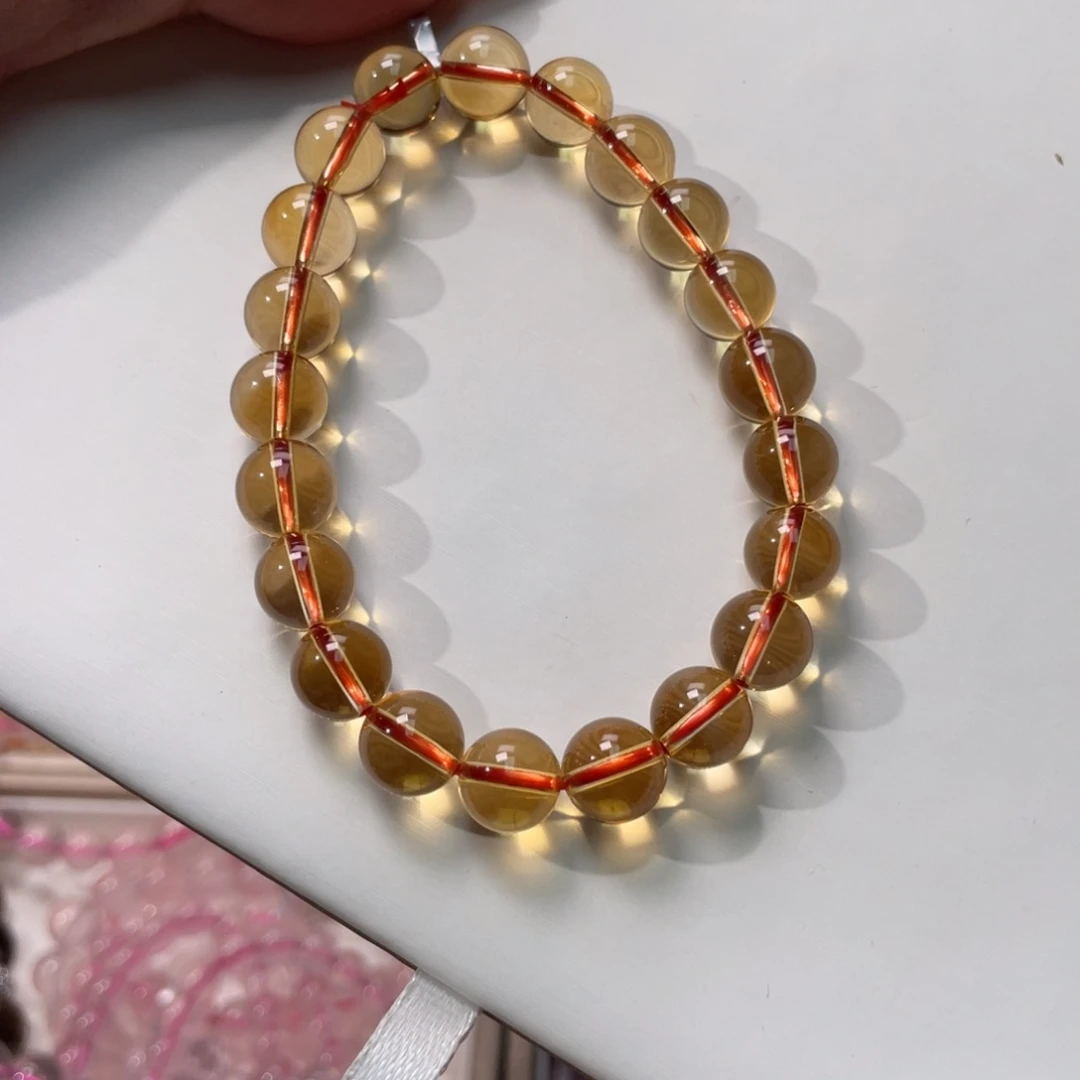 黄晶手链未镶嵌小****喱巴西黄水毕业9m