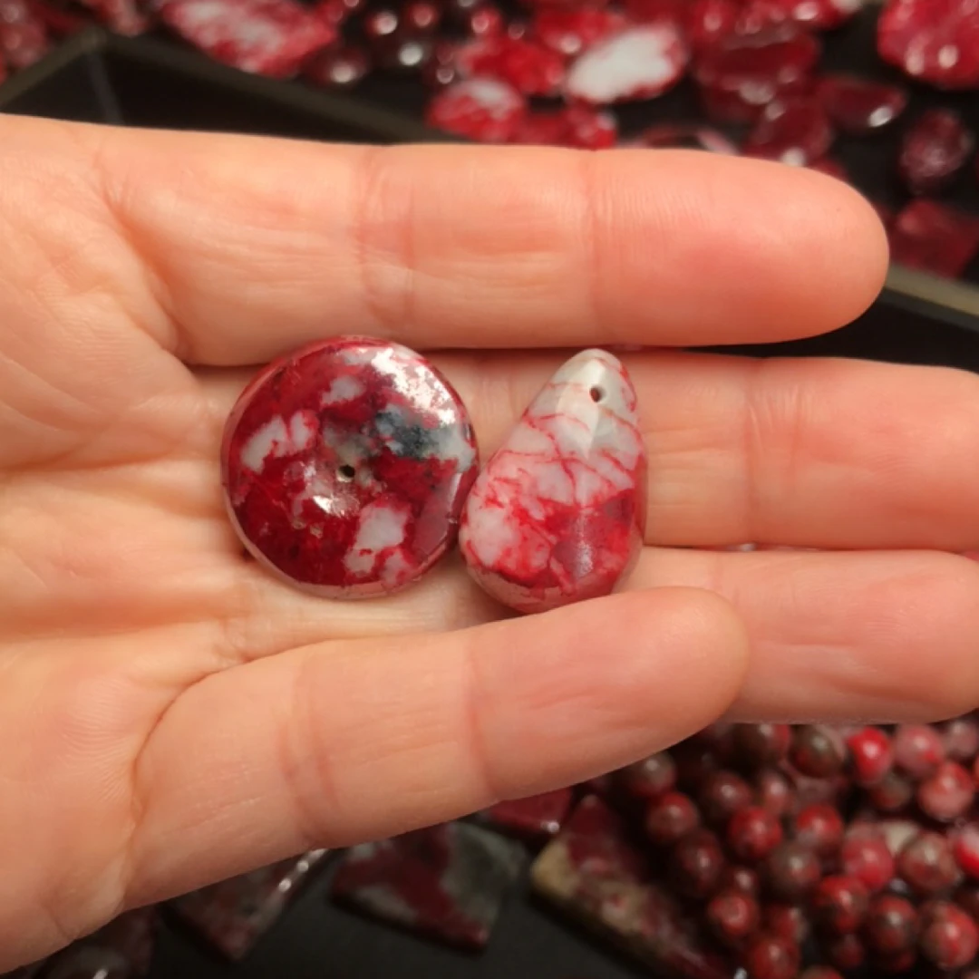 天然辰砂朱砂原矿吊坠饰品