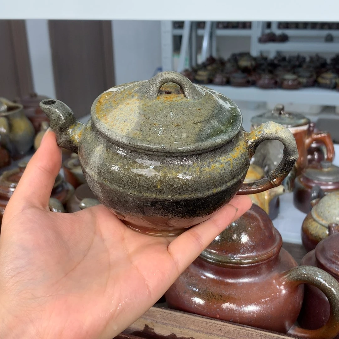 茶壶紫砂纯自然柴烧