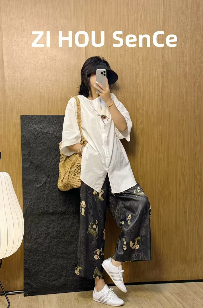 夏季新品  复古韩系大码衬衫