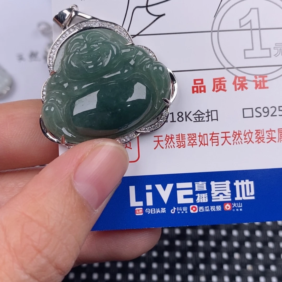 翡翠银S925镶嵌颈饰