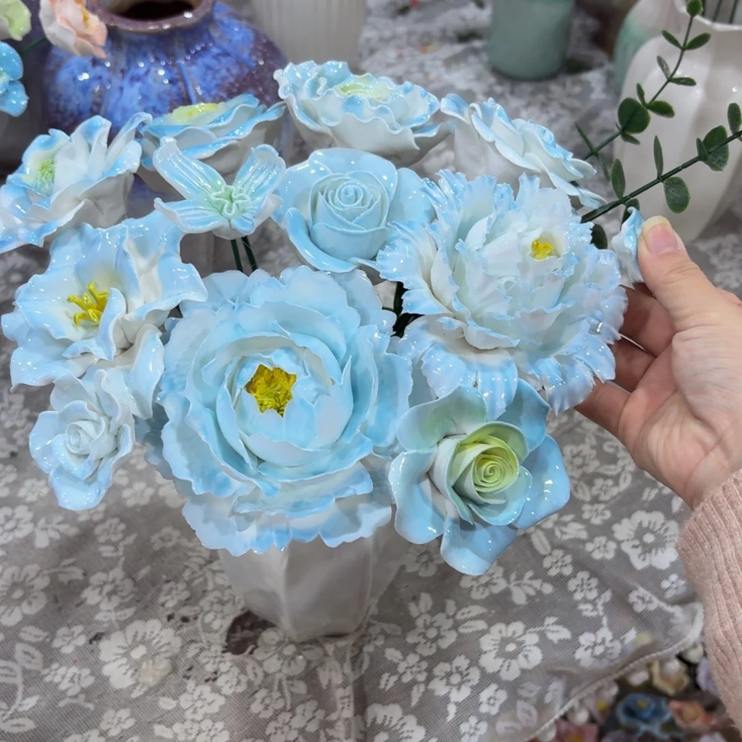 2031 陶瓷花拍满20元发货，退款的拉黑