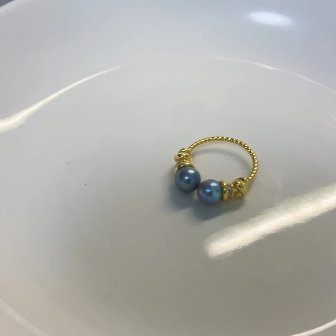 海水珍珠戒指银S925镶嵌