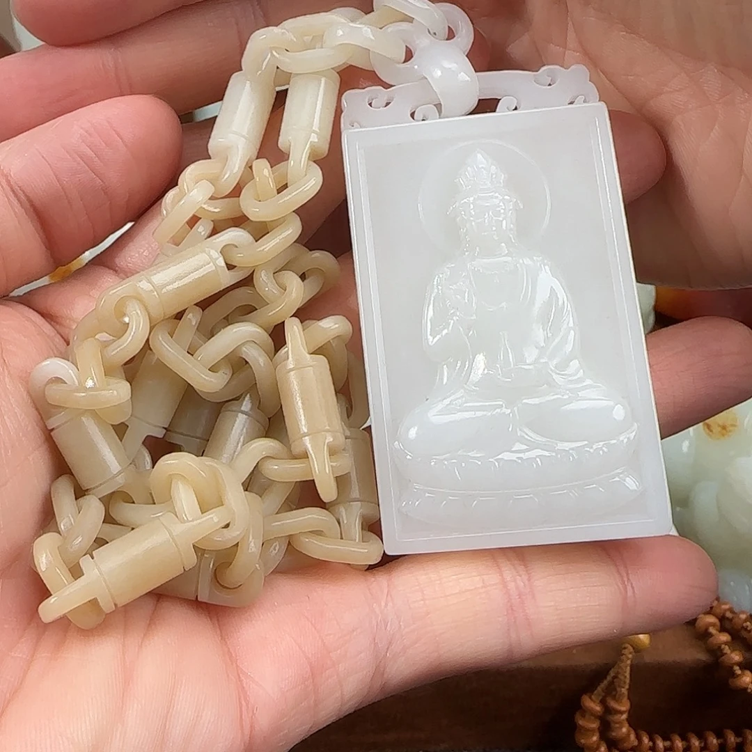 用***3和田玉未镶嵌颈饰