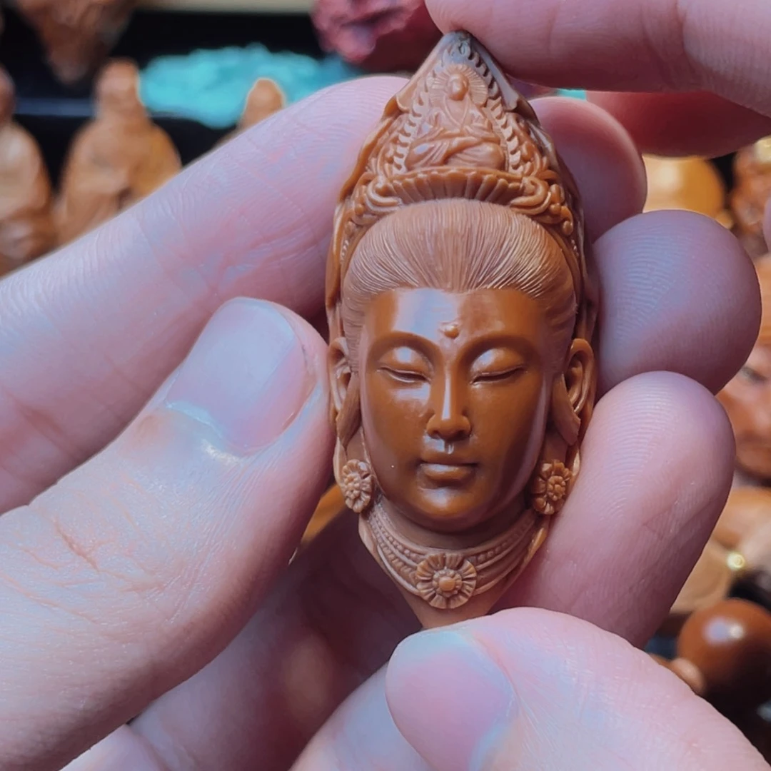 橄榄核吊坠橄榄核观音