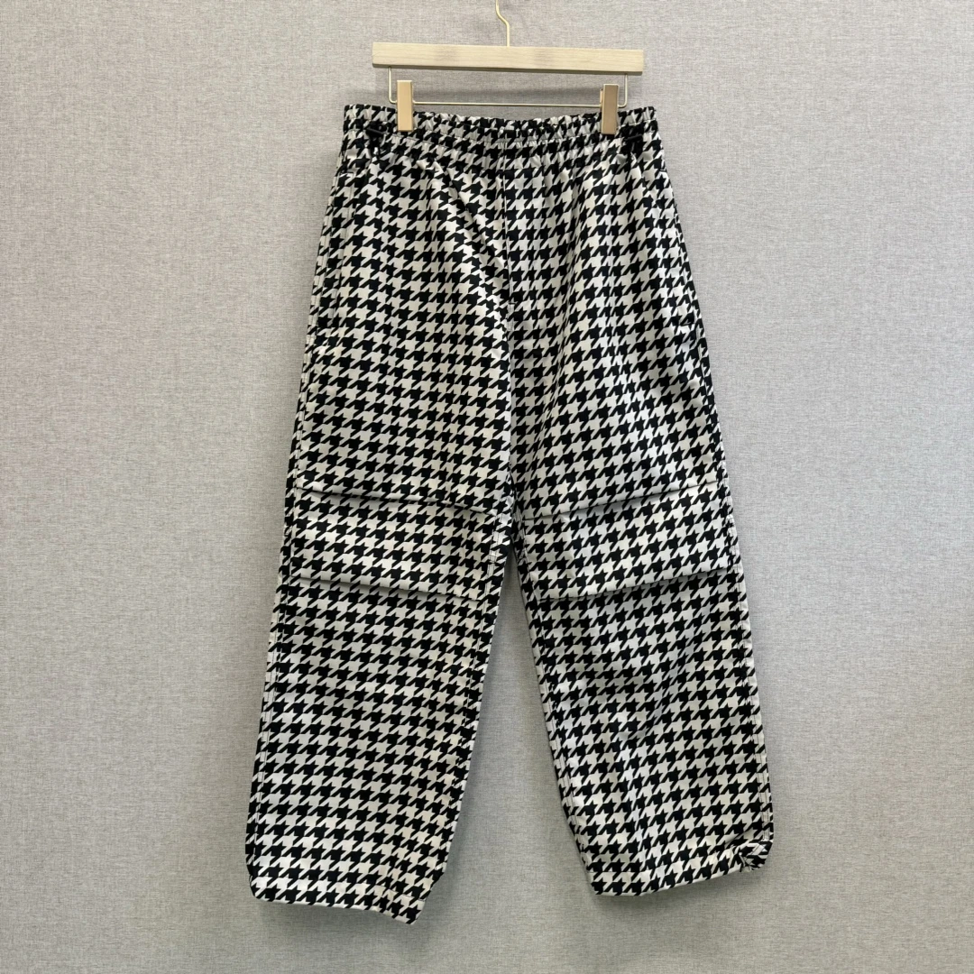 未使用 BURBERRY/博柏利 蓝标千鸟格松紧腰休闲裤 MCA30126